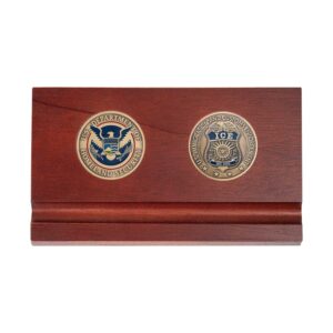 2 Coin Desk Pen Holder (ICE) - Brass