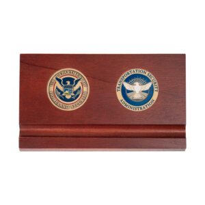 2 Coin Desk Pen Holder (TSA) - Brass