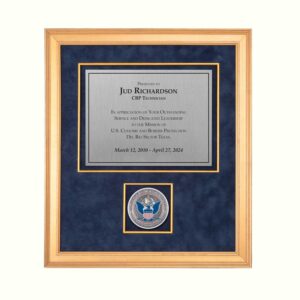 Recognition Shadow Box w/ Medallion (CBP) - Silver