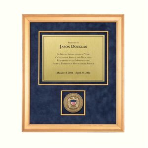 Alternative view of Recognition Shadow Box w/ Medallion (FEMA)