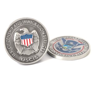 USCIS Agency Challenge Coin - Silver/Color