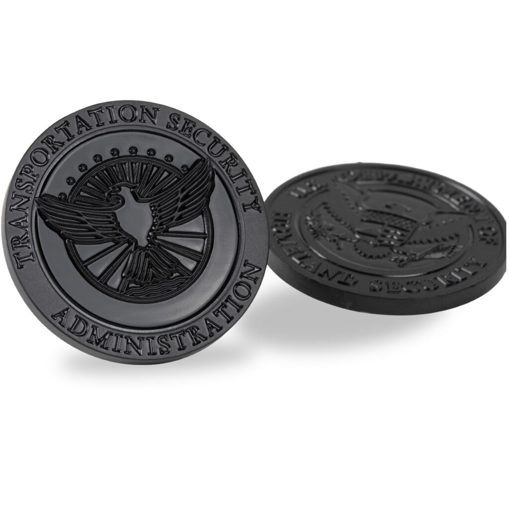 tsa black challenge coin