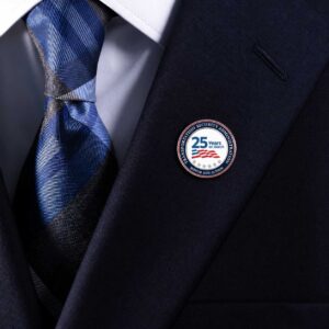 Alternative view of TSA 25th Anniversary Commemorative Pin (Pre-Order)